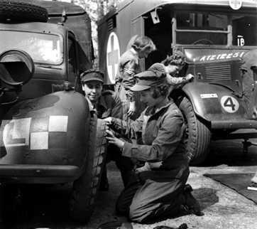 Queen Elizabeth II, as a mechanic during WWII